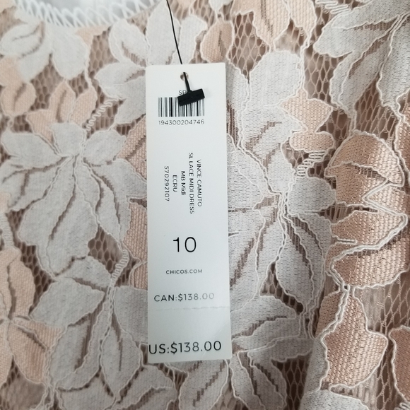 Vince Camuto Womens Lace Sleeveless Midi Dress Size 10 Cottagecore Romantic Boho - Picture 10 of 16